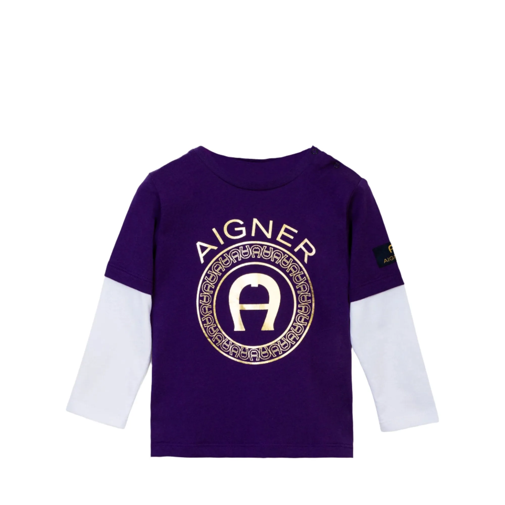 Aigner Kids Baby Boy's Navy Long Sleeve T-shirt