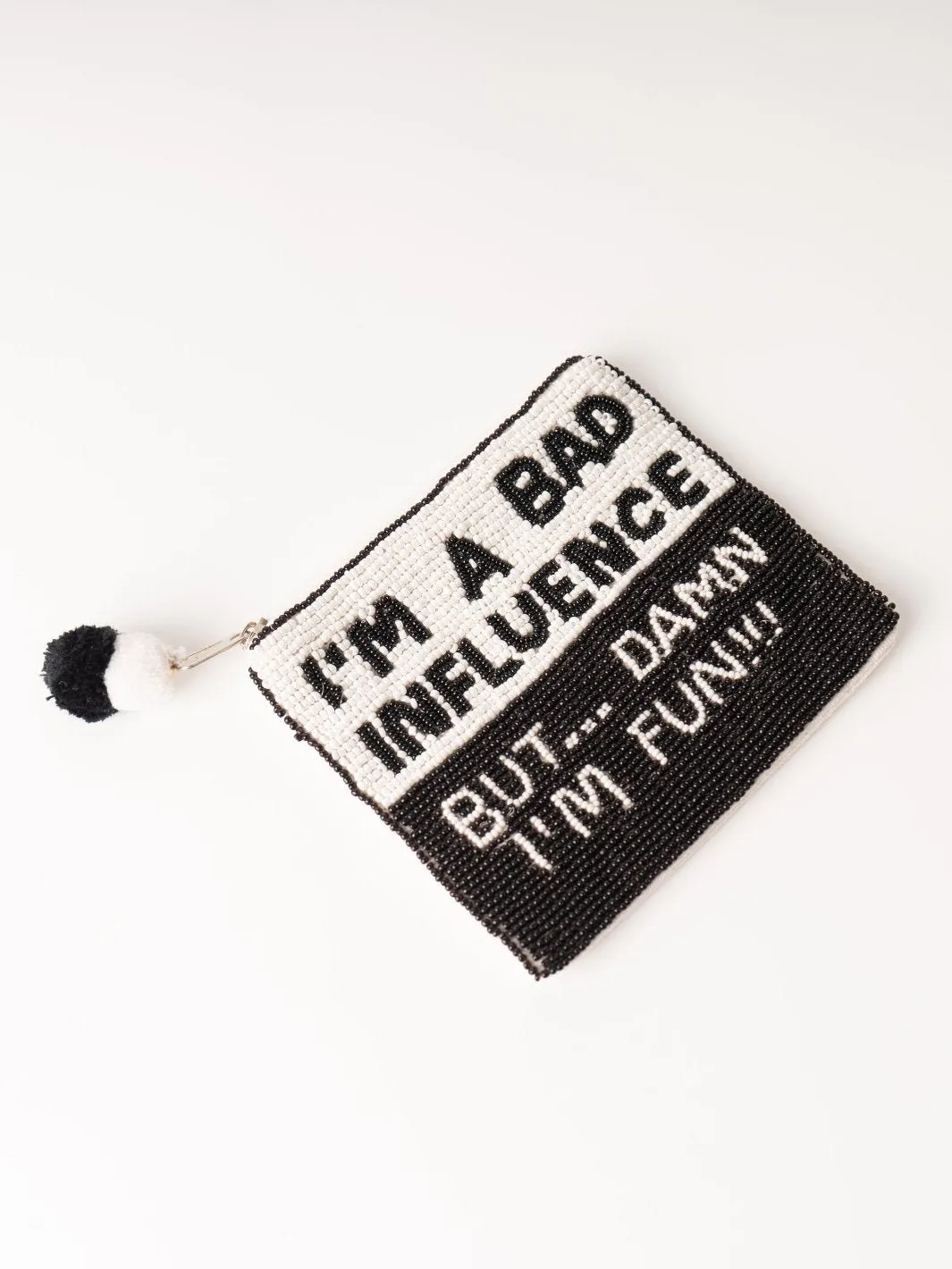 Bad Influence Beaded Pouch