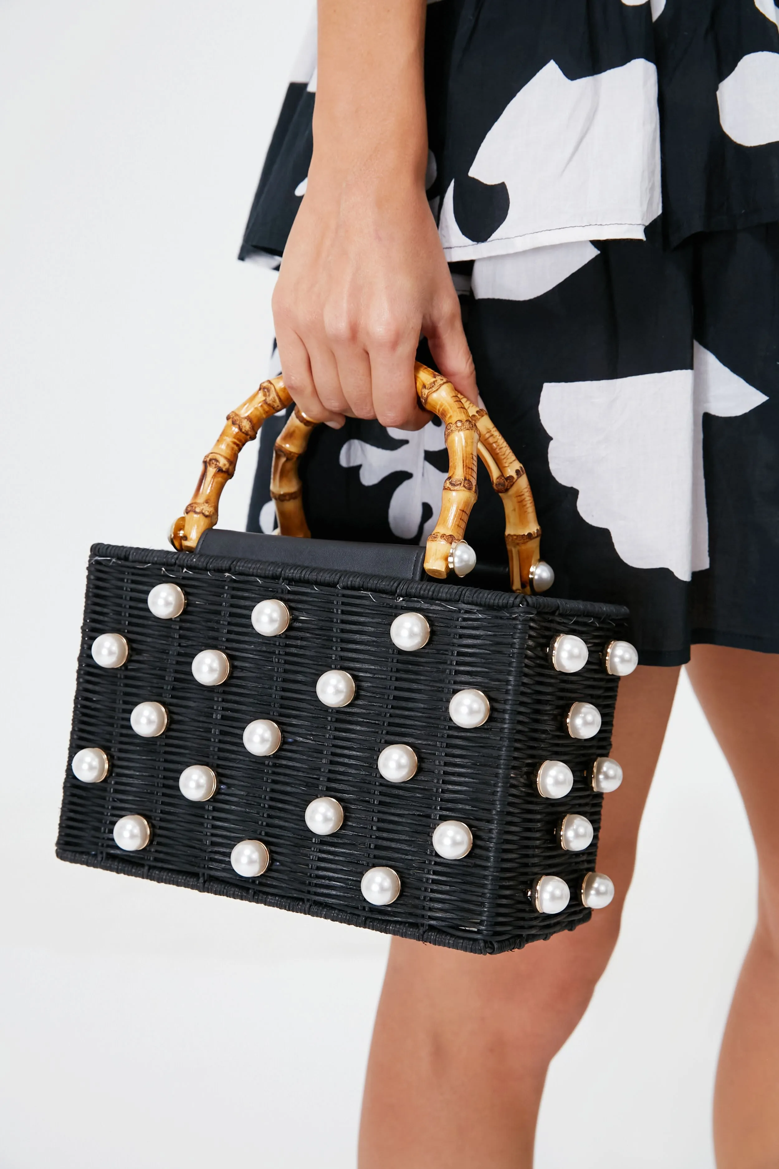 Black Chloe Pearl Bag