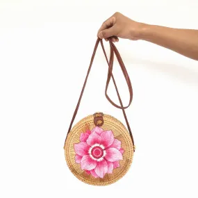 Bohemian Lotus Handcrafted Rattan Bag