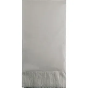 Bulk Shimmering Silver 3 Ply Guest Towels (192 per Case)