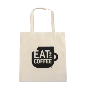 Eat Your Coffee Canvas Tote Bag