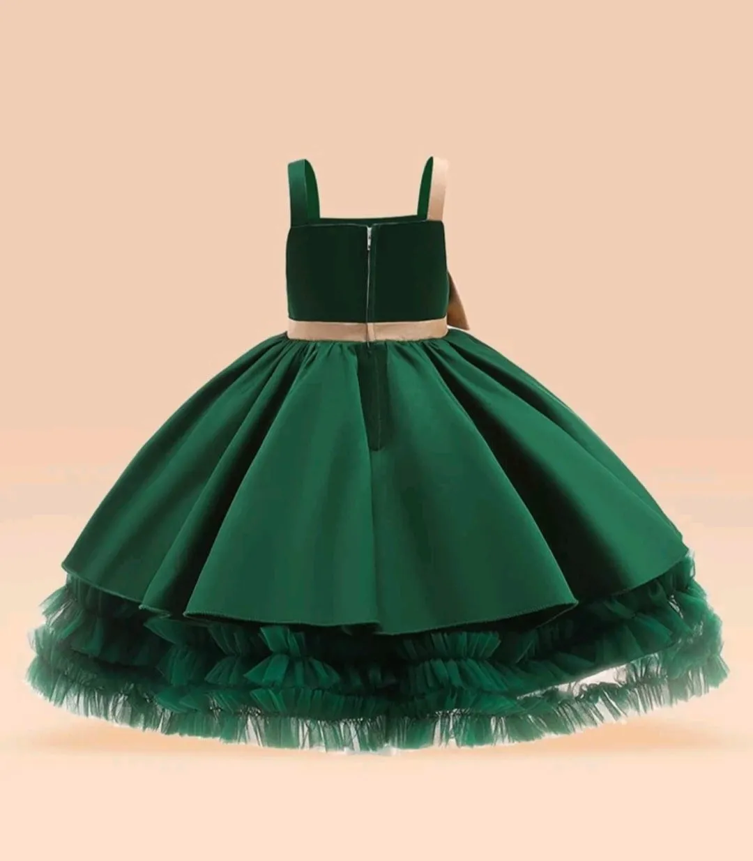 Forest Green Special Occasions Dress with Big Bow #1000323