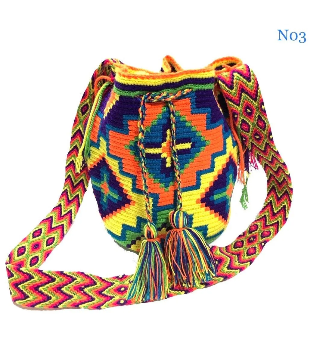 Neon Colors Crochet Bags | Medium Boho Bags