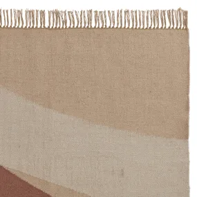 Pawai Wool Rug [Pale terracotta & Straw & Natural white]