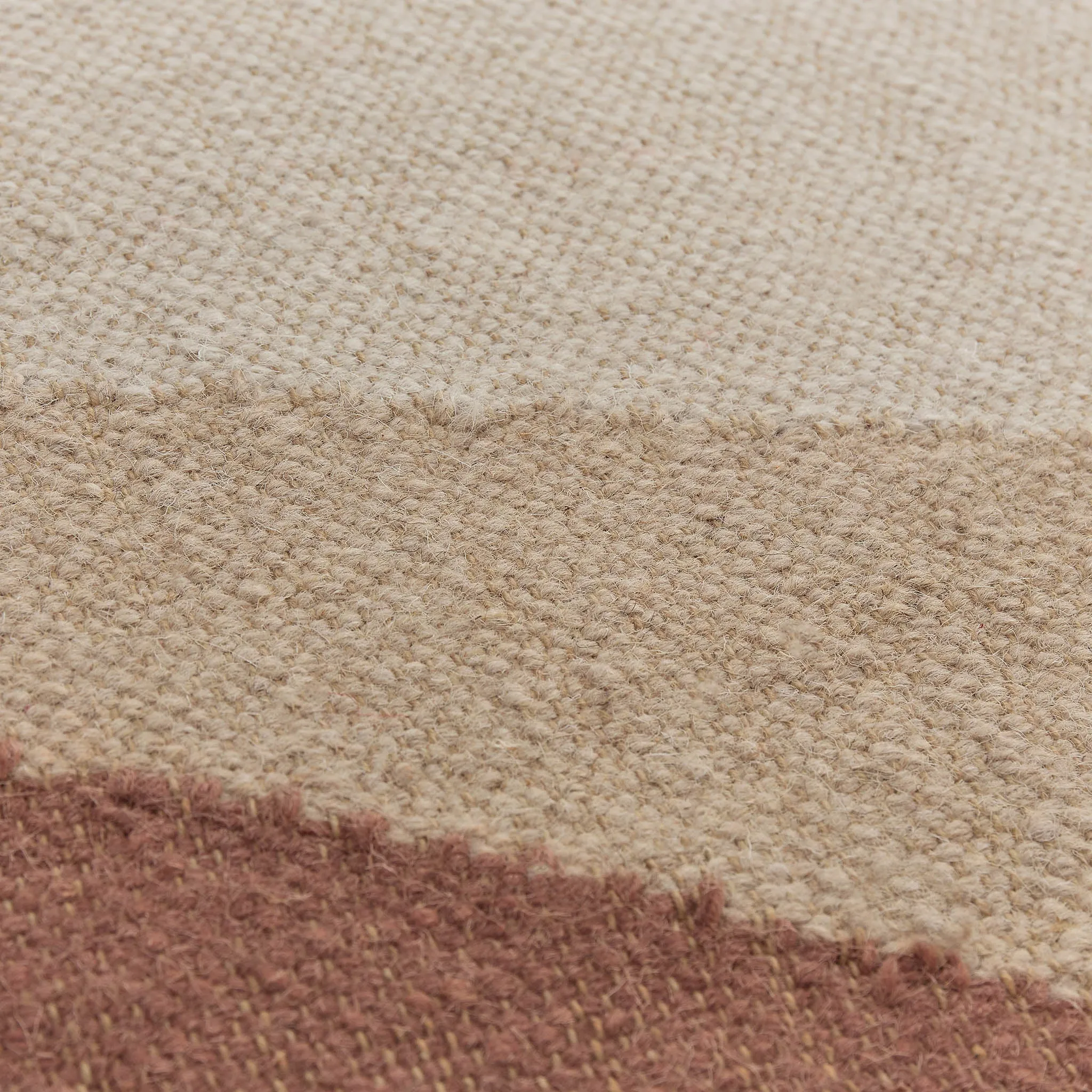 Pawai Wool Rug [Pale terracotta & Straw & Natural white]