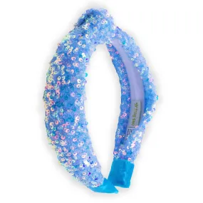 Sequin Knot Headband - Blue Confetti