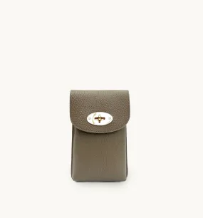 The Frankie Mushroom Leather Phone Bag