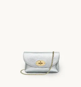 The Mila Silver Leather Phone Bag