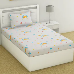 Trendy Prints Single Bedsheet for Kids, Unicorn Love